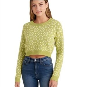 Hollister Y2K 2000 Womens Sweater Daisy Floral Feminine Preppy Retro Boho Size M